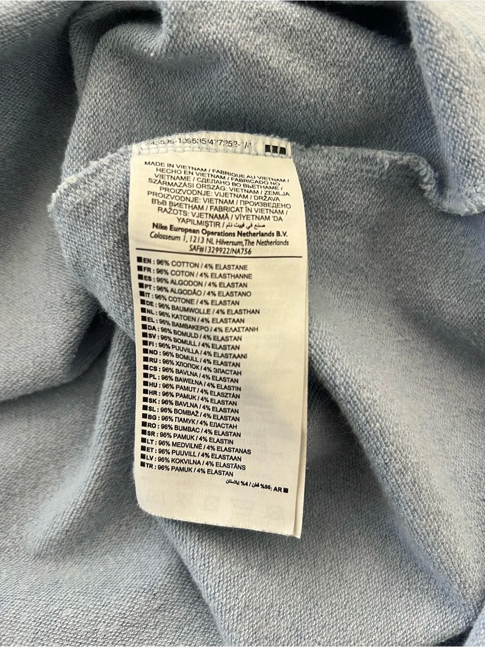 Nike Lab Women's Essentials Fleece Crew Sweatshirt (Blue) Medium